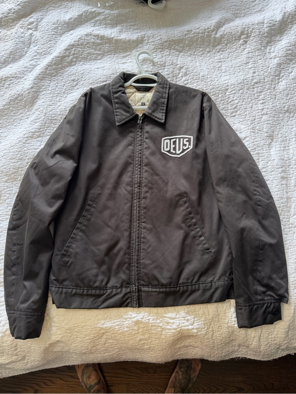 Men's Black Deus Ex Machina Zip-Up Jacket
